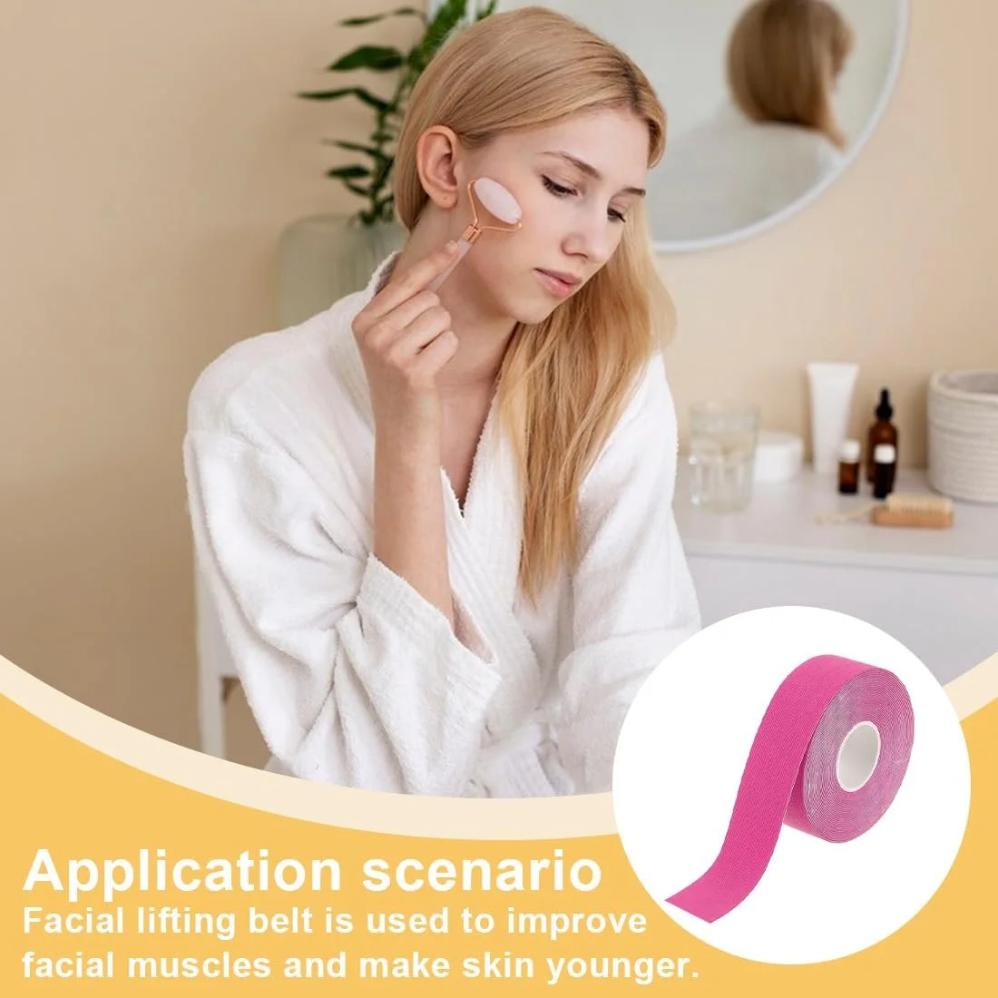 Набір стрічок для підтяжки обличчя 4 шт., два розміри, патчі проти зморшок, фото №5