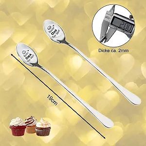 Ложка Кавова з гравіюванням Beste Oma Opa Der Welt (2 шт.) synthetic.ua - Фото 1