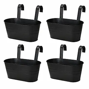 Подвесной цветочный горшок Atoke 27.5 см металлический с крючками Разноцветный - Фото 1