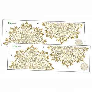 Наклейки на стіну Golden Mandala 2 шт. ПВХ Золотисті - Фото 1