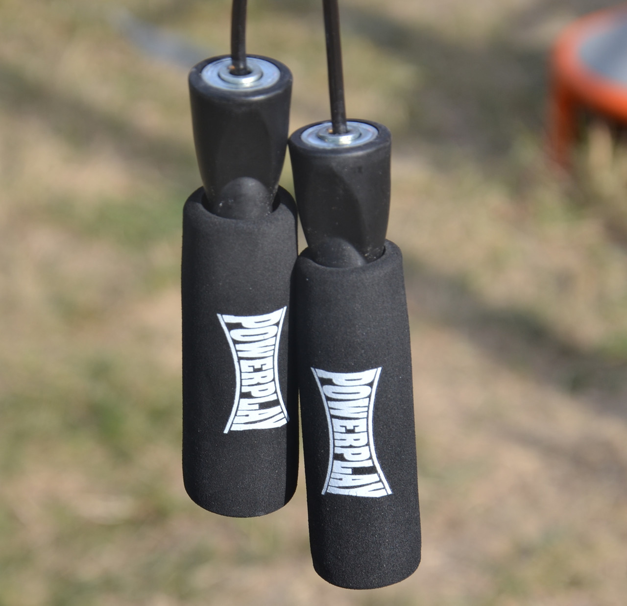 Скакалка швидкісна PowerPlay 4211 X ROPE з обтяжувачами (120г*2) Чорна 3м, фото №4