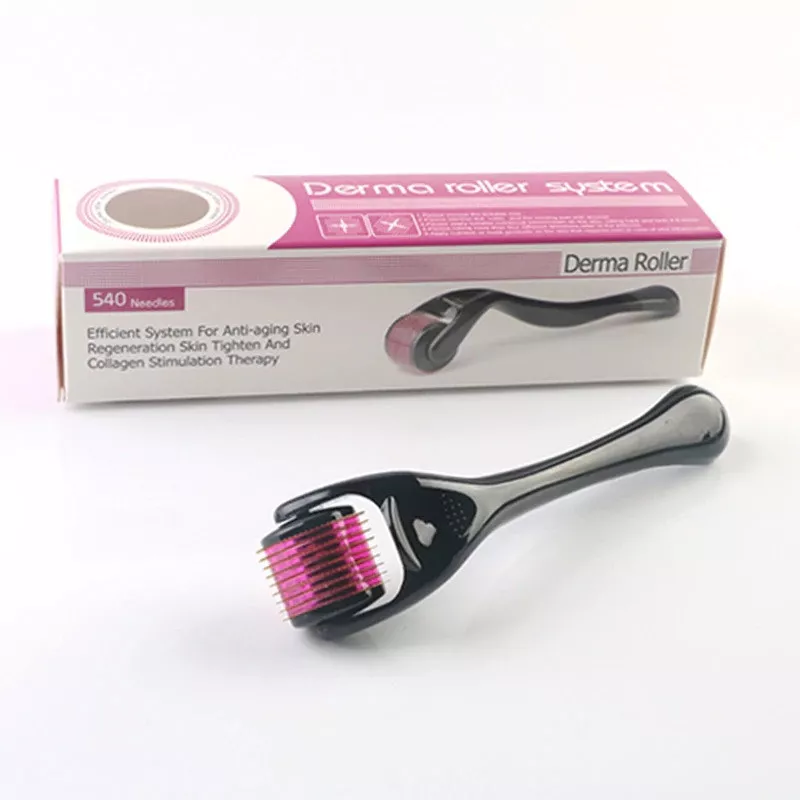 Мезороллер для кожи DERMA ROLLER 540 иголок 0.5 mm Black (kz033-hbr), фото №1