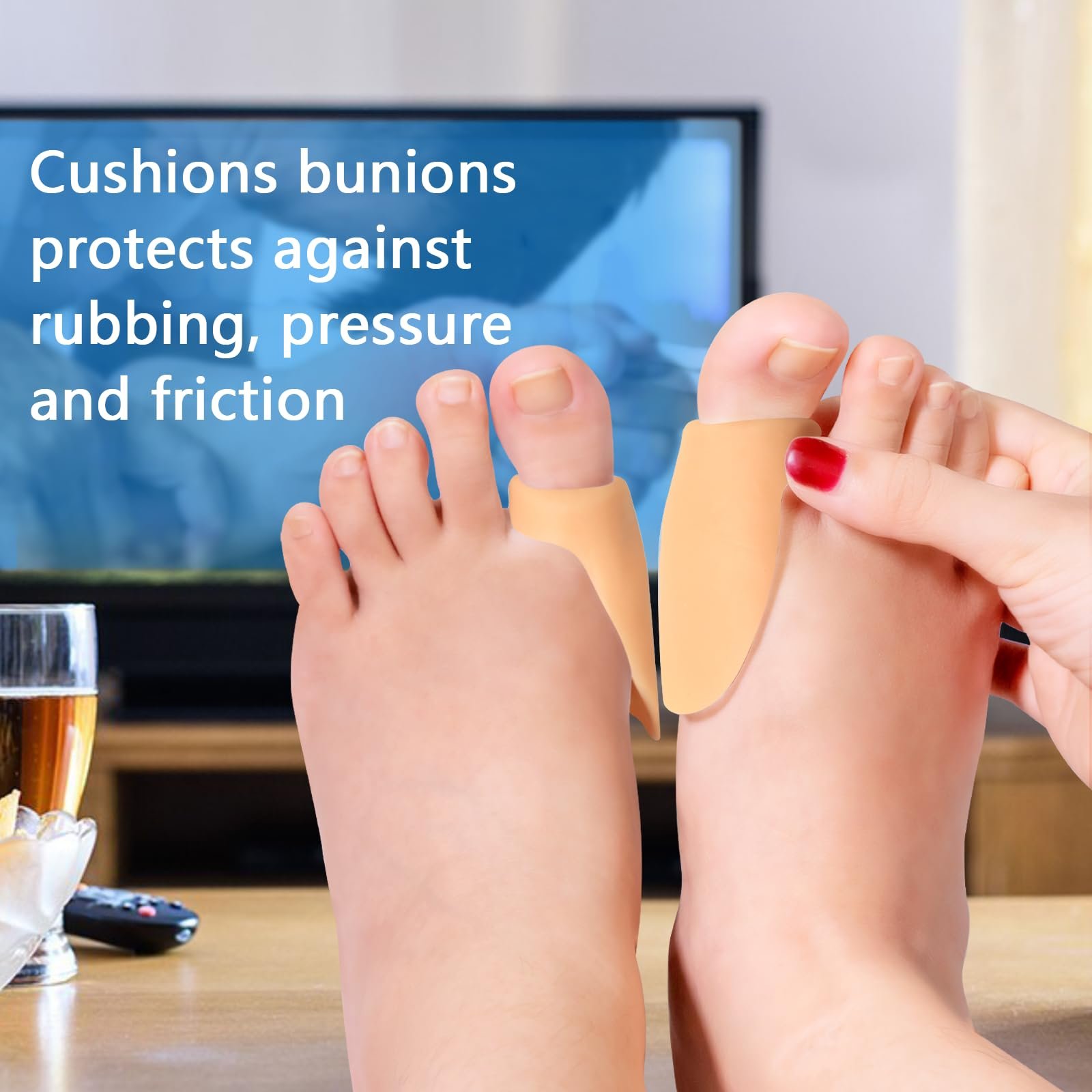 Гелеві Захисні Накладки Bukihome Hallux Valgus, Світло-Бежевий, 10 шт, фото №4