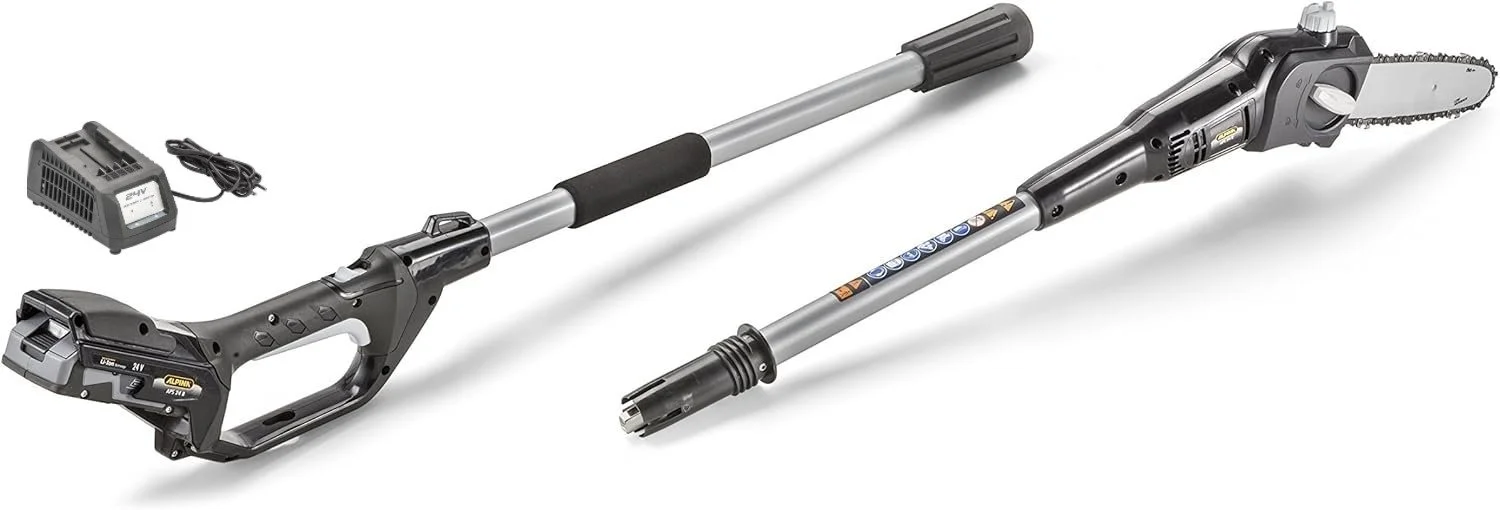 Акумуляторний висоторіз Alpina APS 24 B / 24 В Li-Ion / Шина 20 см / Телескоп 70 см /Чорний-Сірий, фото №1