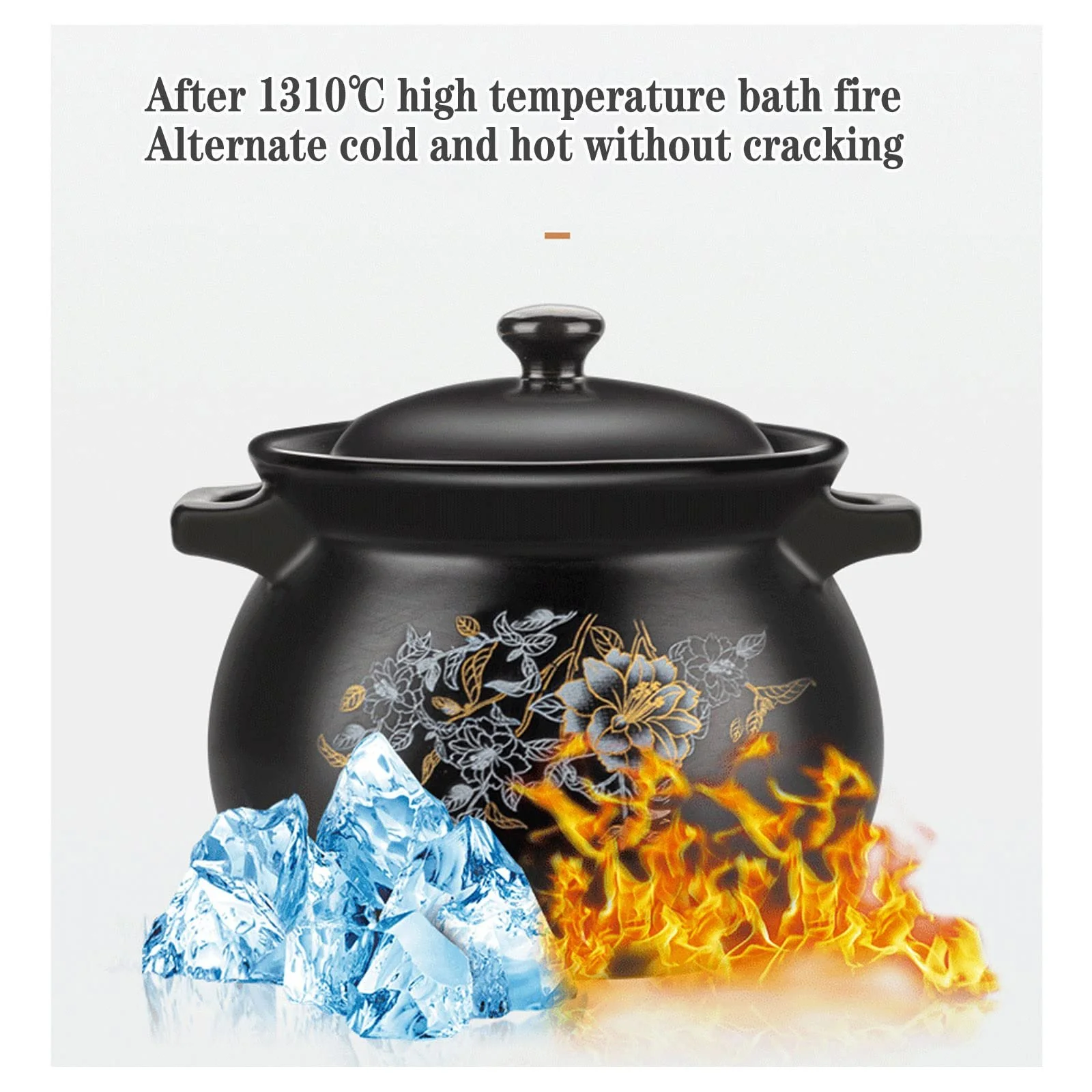 Кастрюля глиняная терракотовая, керамическая, глазурованная, фото №4