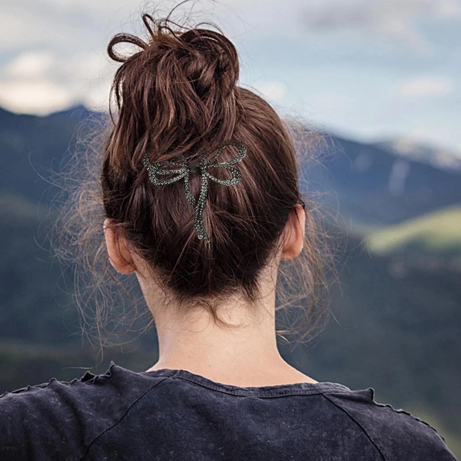 Заколка для волос Бантик Delr, 4 см / 1.57 дюйма, для густых волос, для высокого конского хвоста, фото №8 Заколка для волос Бантик Delr, 4 см / 1.57 дюйма, для густых волос, для высокого конского хвоста, фото №8