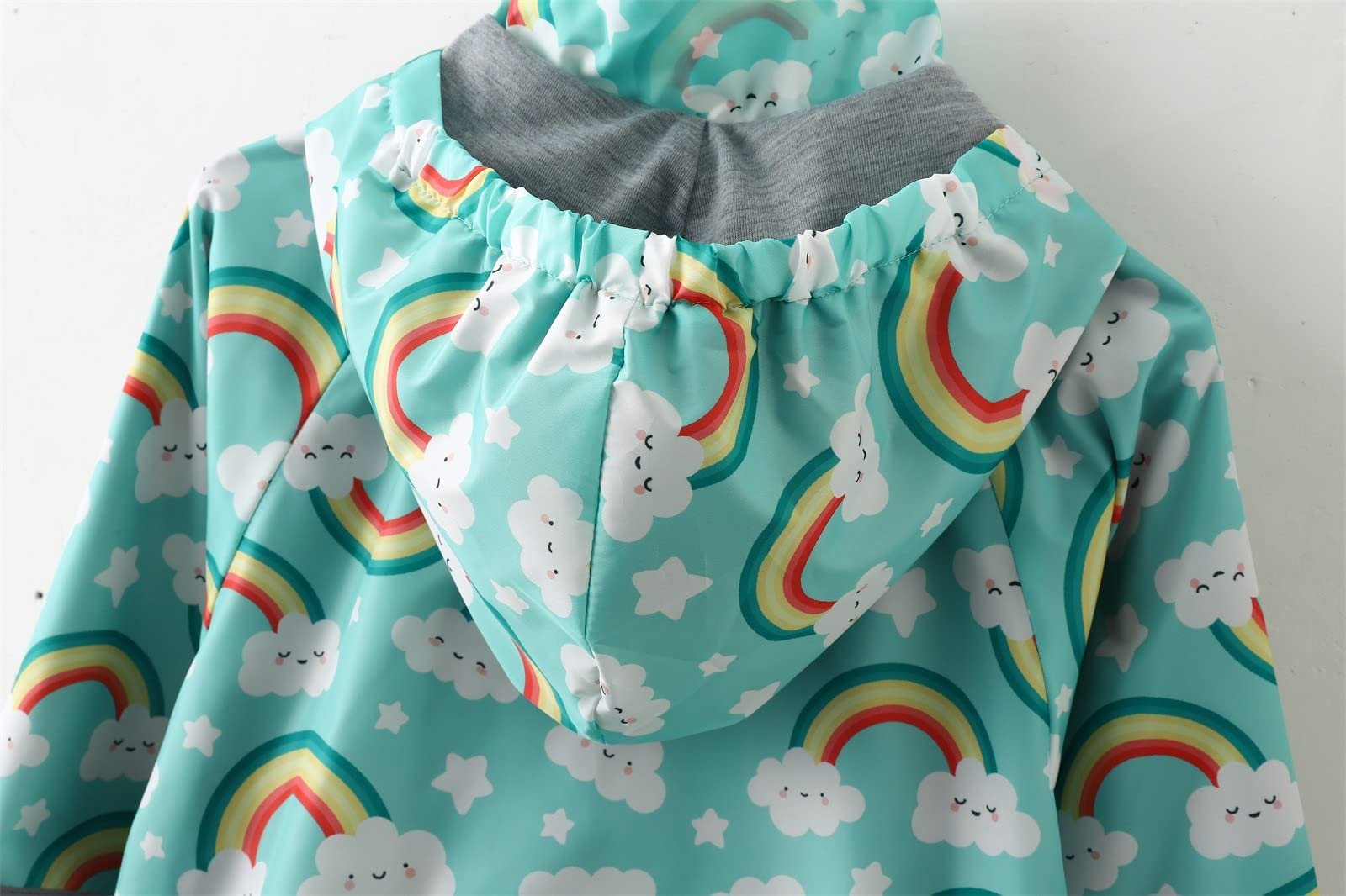 Дитяче дощове пончо EQWIGKEIT Легкое с капюшоном Дождевая одежда для мальчиков и девочек Дождевик Велосипедный дождевой плащ Унисекс Водонепроницаемая дождевая куртка Дышащее дождевое пончо, фото №3