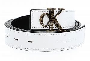 Ремень Calvin Klein CKJ Monogram Mono Hardware W75 Bright White, белый - Фото 1