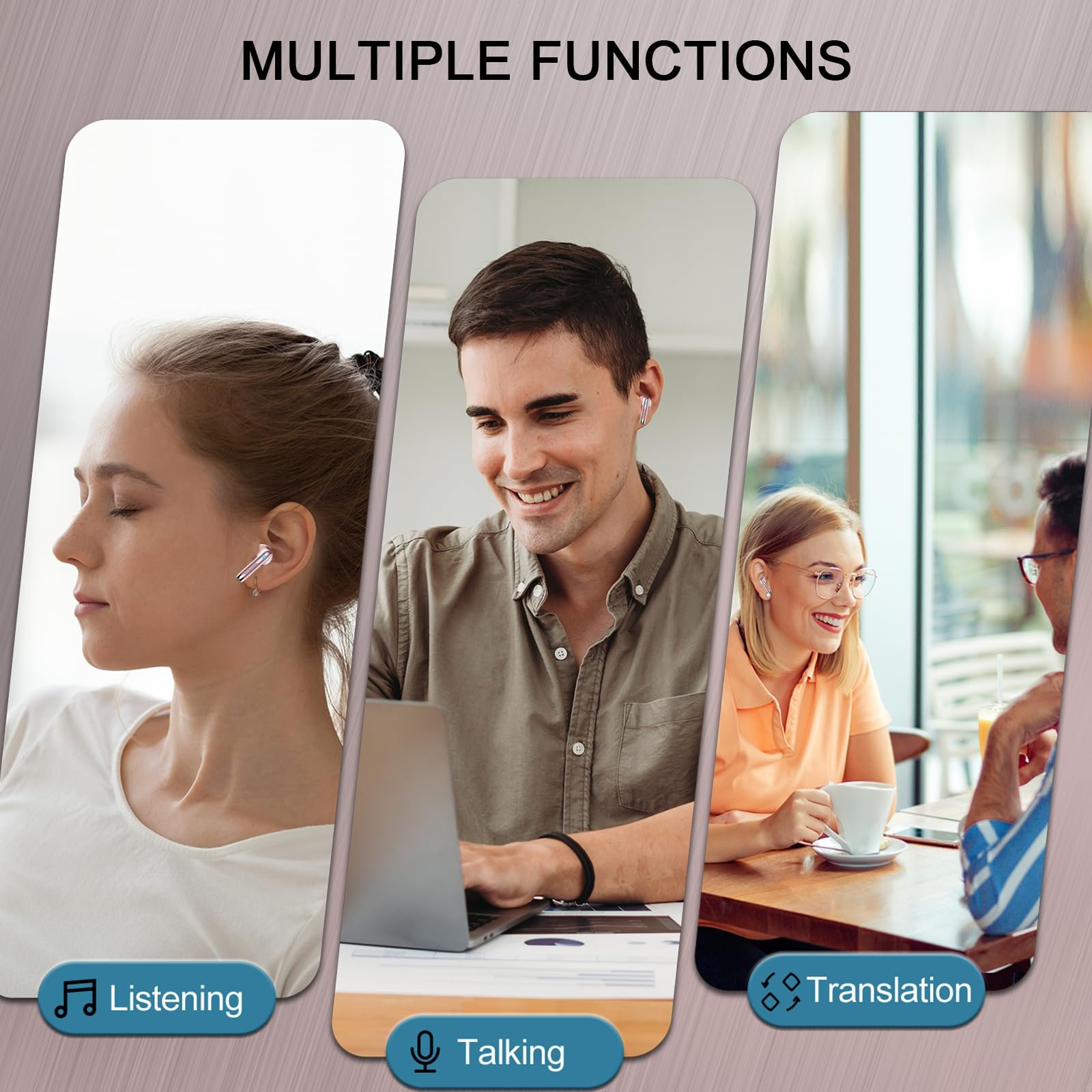 Наушники-переводчики Rose Gold, фото №4