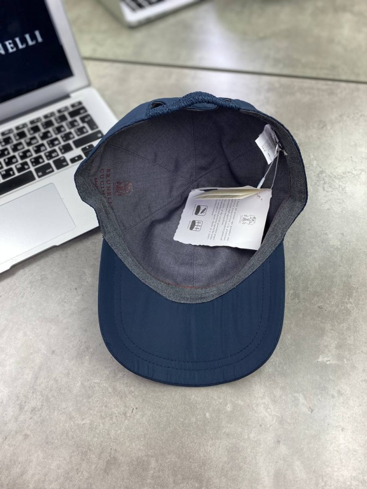 Кепка Brunello Cucinelli темно-синяя gu577, фото №6