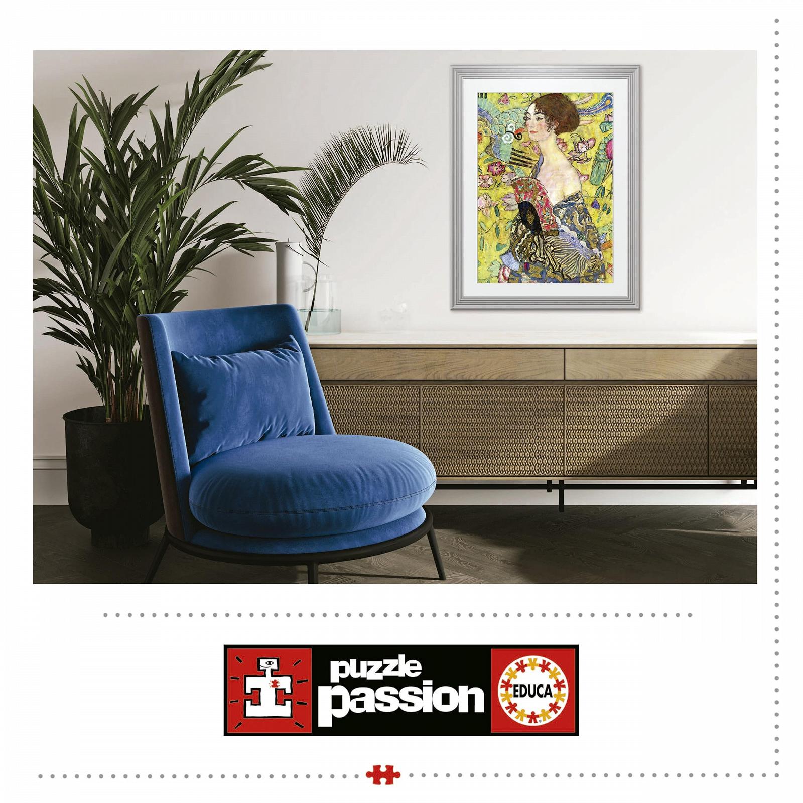 Пазл Educa Gustav Klimt Lady with Fan 1000 элементов 48 x 68 см, фото №4 Пазл Educa Gustav Klimt Lady with Fan 1000 элементов 48 x 68 см, фото №4