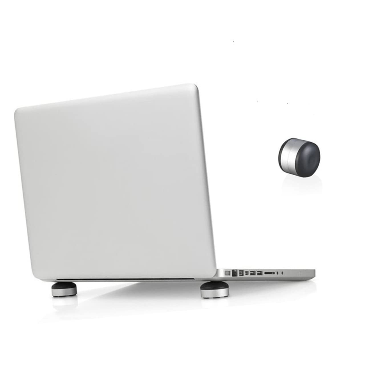 Подставка для ноутбука NUOBESTY Алюминиевая регулируемая по высоте с нескользящим силиконом Прочная подставка для ноутбука для рассеивания тепла Стабильная настольная подставка для офиса и дома, фото №6