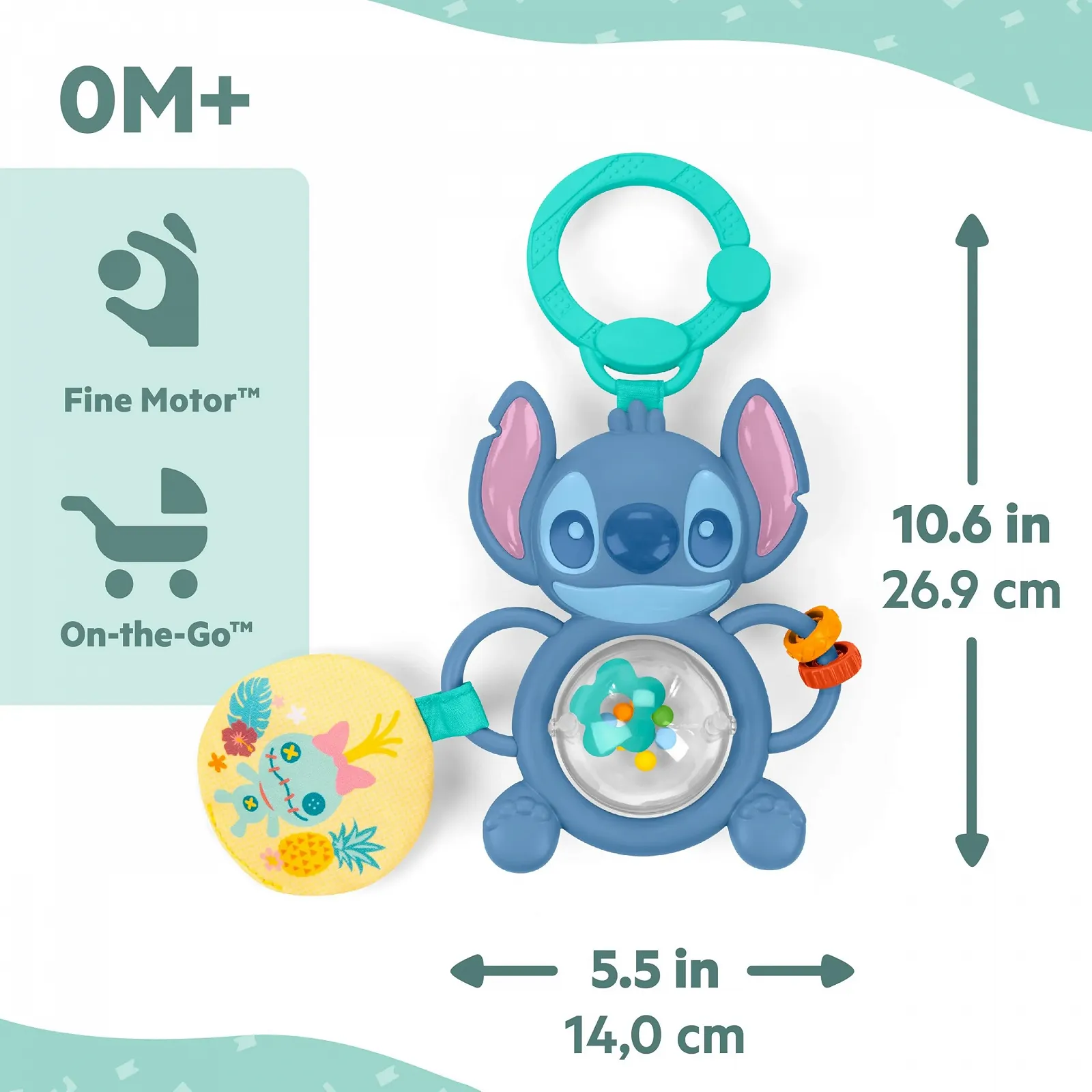 Іграшка Bright Starts Disney Baby Stitch Tummy Tumble розвиваюча, унісекс, фото №7