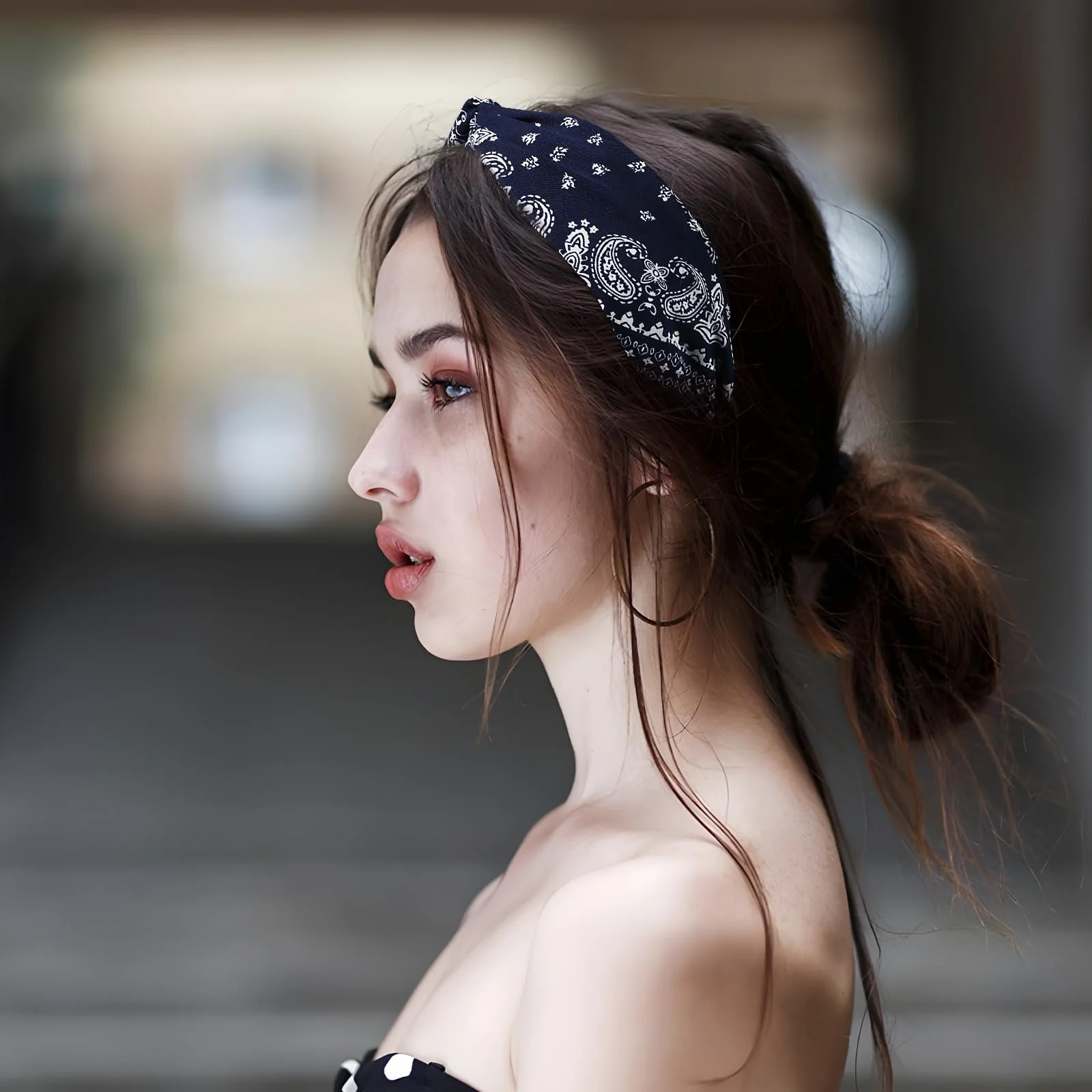 Обруч на голову широка 4 шт вінтажна жіноча, фото №6