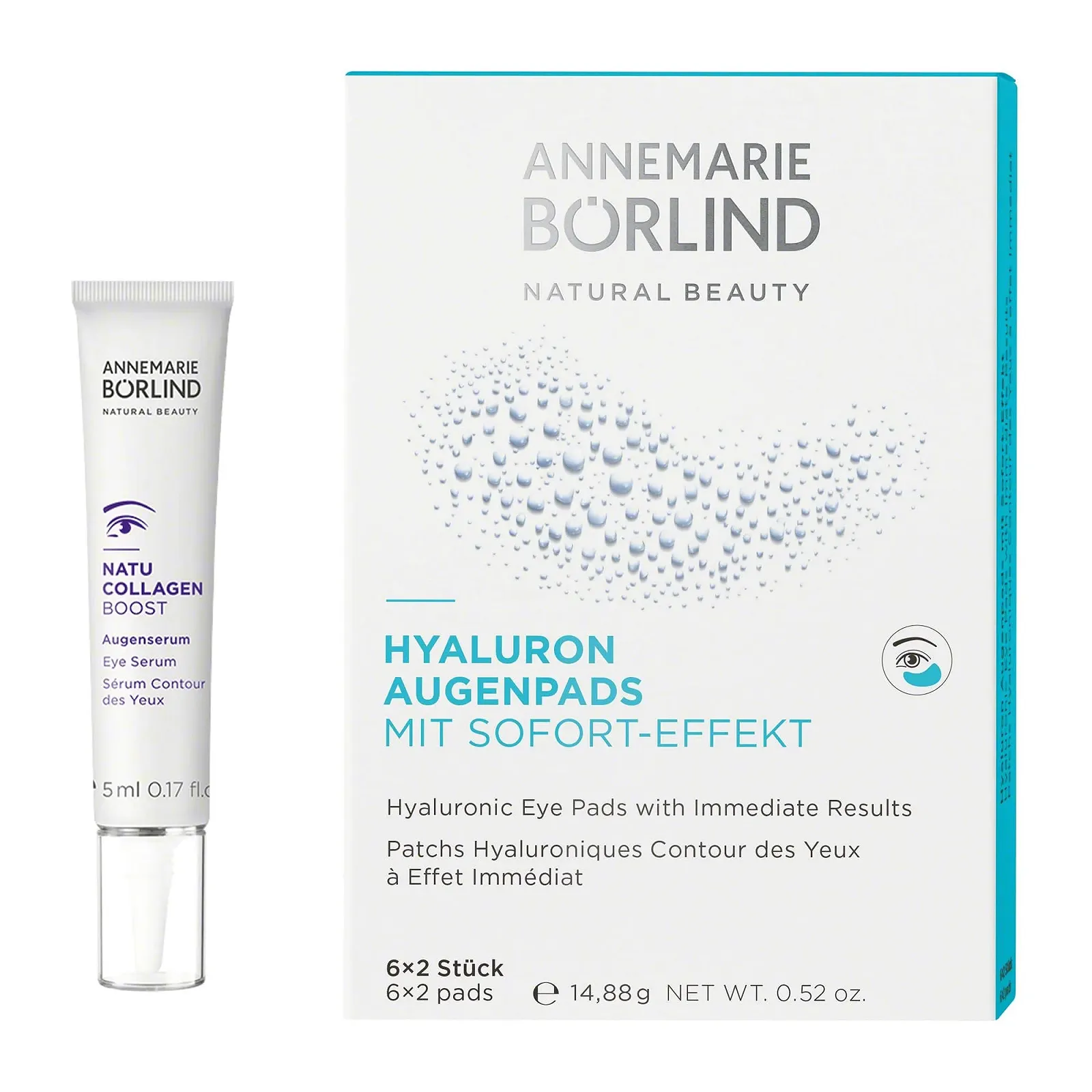 Патчи для глаз ANNEMARIE BÖRLIND Набор - Гиалуроновые патчи для глаз (6 x 2 шт.), фото №1