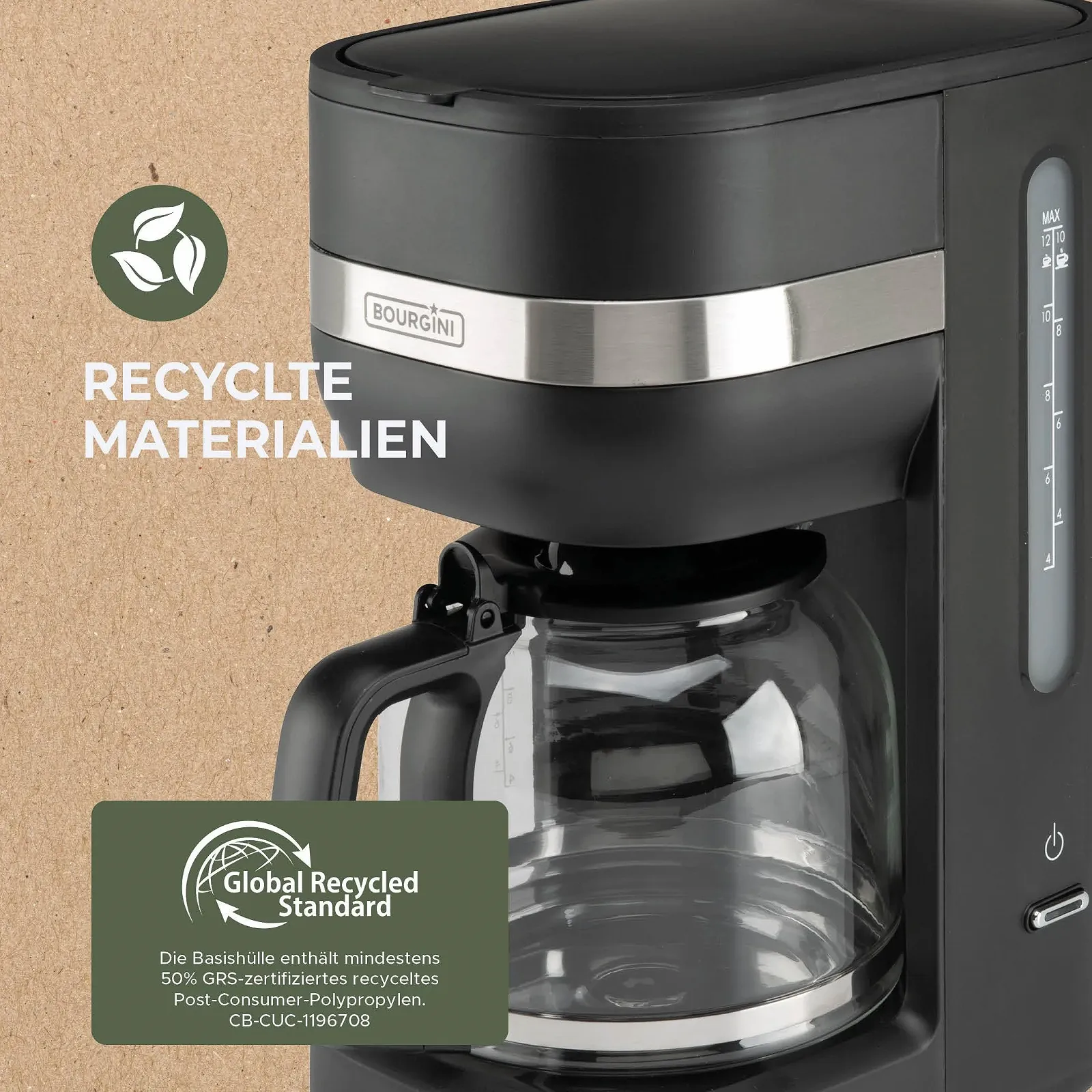 Кофеварка фильтровальная BOURGINI Elements 1.5 л 10-12 Cups, фото №6