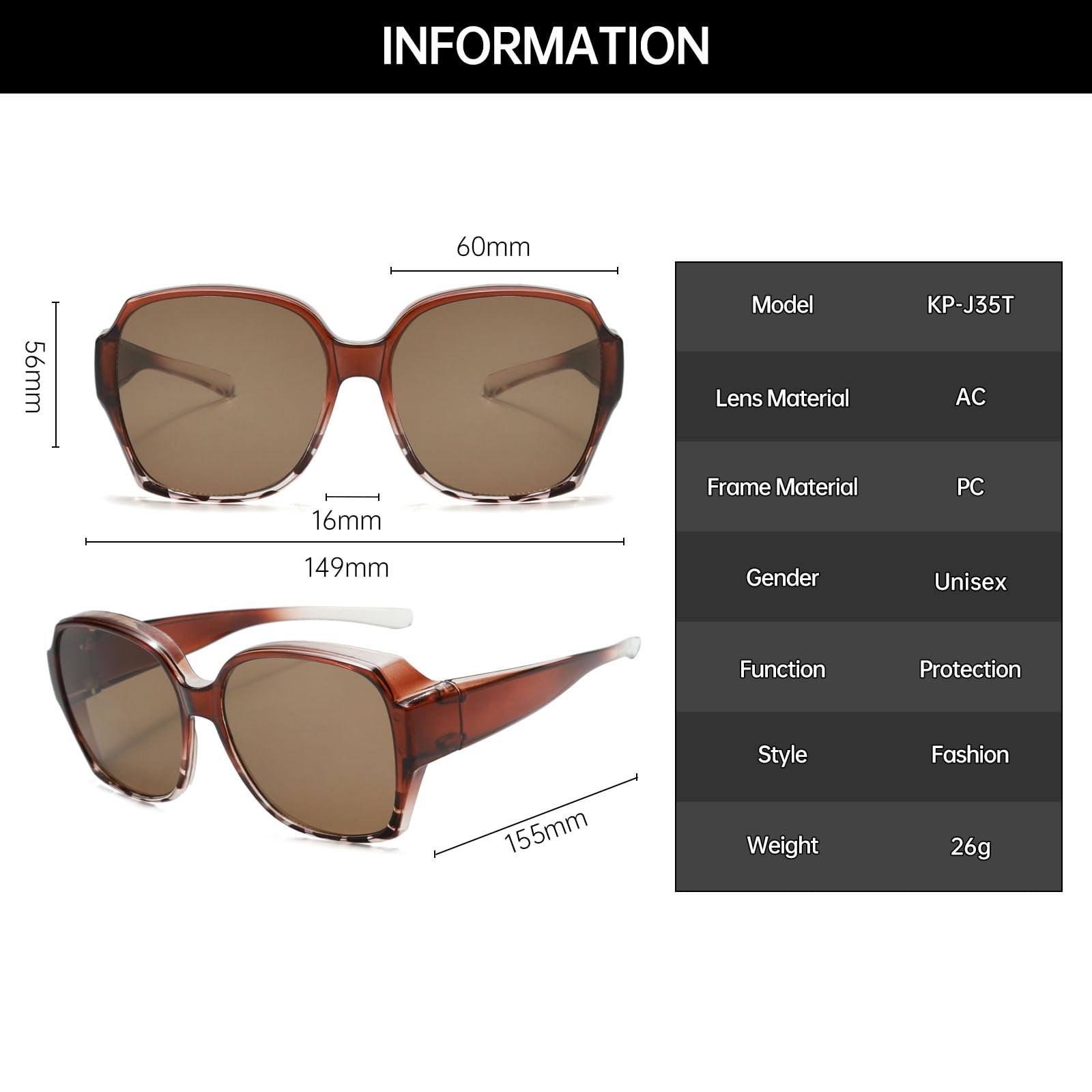 Сонцезахисні окуляри YAMEIZE для жінок і чоловіків, вінтажні, антиблікові, з захистом UV400, прямокутні, для водіння та активного відпочинку, фото №4