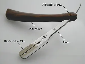 Опасная бритва шаветта Pure Wood coolcut Wood-r5 Дерево с лезвиями и чехлом synthetic.ua - Фото 1
