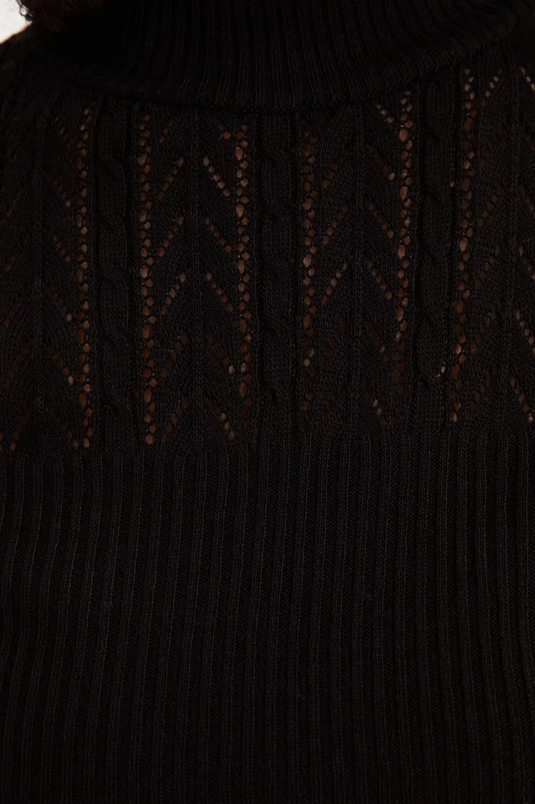 Світшот TRENDYOL Slim з ажурним коміром-стійкою, фото №5