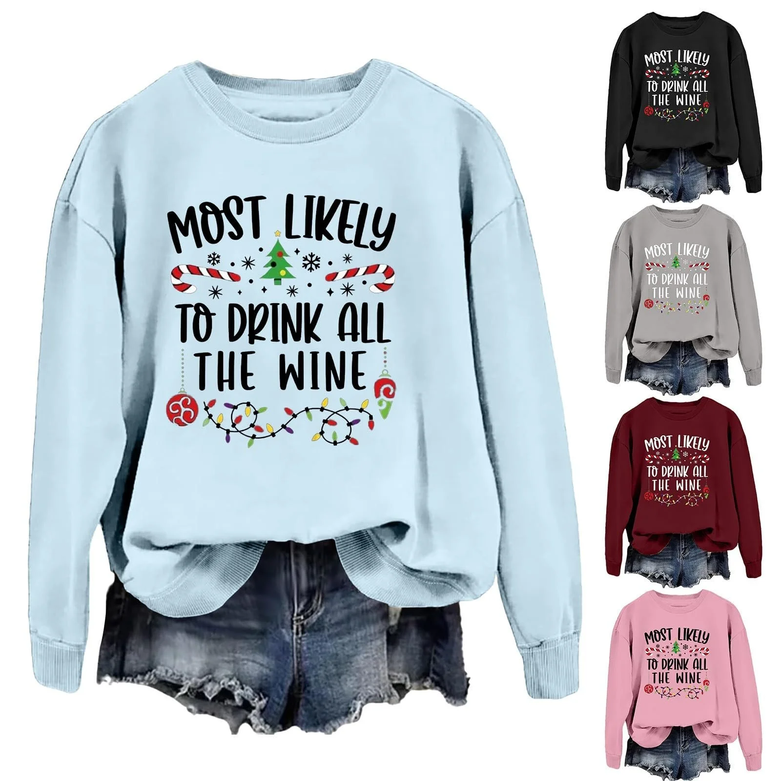 Жіночий різдвяний светр Generico Санта Клаус, фото №5