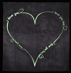 Плед One-home Cuddly Love You Heart Сірий, що світиться у темряві, пухнастий, розмір: 150 x 200 см synthetic.ua - Фото 1