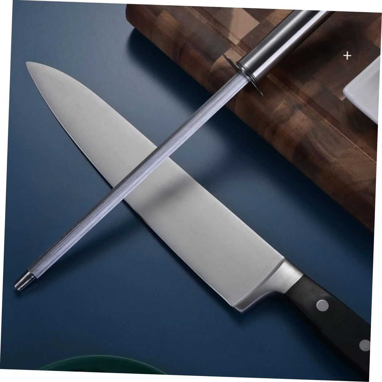 Мусат Ciieeo 2 штуки нержавіюча сталь ручний заточувальний стержень для різних типів ножів, фото №5