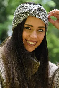 Вязаная повязка styleBREAKER с бисером synthetic.ua - Фото 1