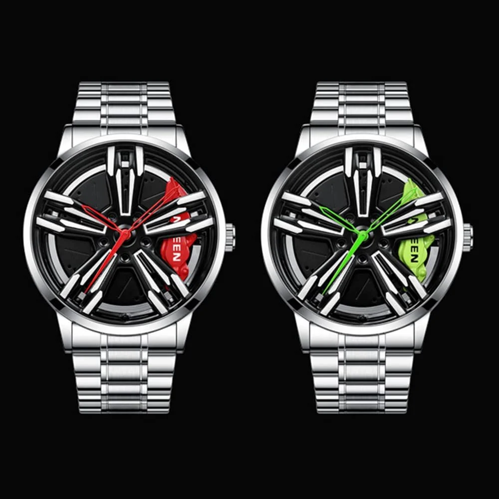 Часы мужские MIDYUID Спортивные кварцевые часы с автомобильным колесным диском, фото №5 Часы мужские MIDYUID Спортивные кварцевые часы с автомобильным колесным диском, фото №5