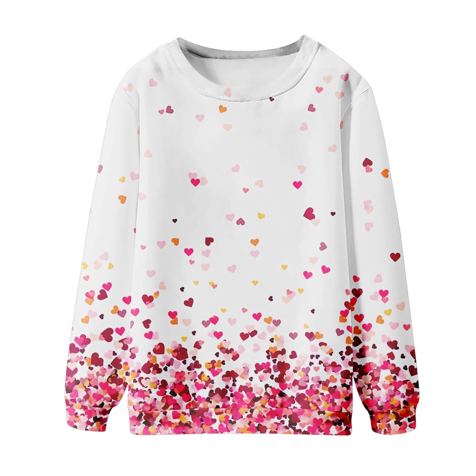 Женский Свитшот Generisch Oversized Кружевные Топы Винтажный принт V-образный вырез Черный, фото №2