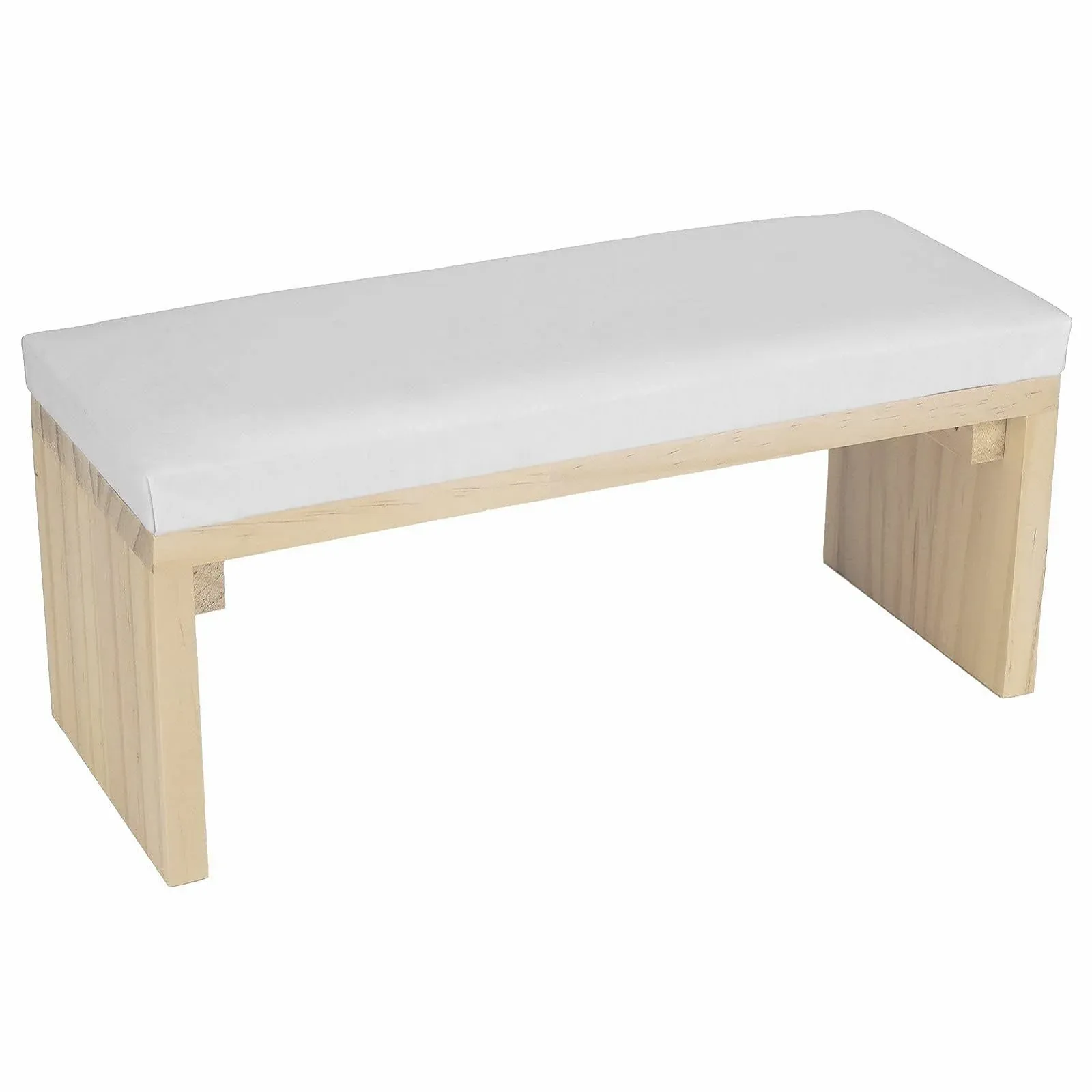 Подставка под руку для маникюра Wakects Дерево + PU кожа 30x12x13см Белый, фото №1