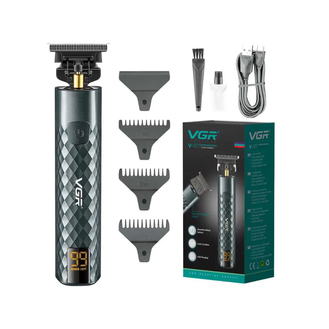 Триммер профессиональный оригинальный для стрижки бороды VGR V-077, фото №1