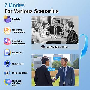 Навушники-перекладачі AI Відкритого Типу 58H з мікрофоном для навчання, подорожей, бізнесу, підтримка 164 мов ціна на synthetic.ua - Фото 1 Навушники-перекладачі AI Відкритого Типу 58H з мікрофоном для навчання, подорожей, бізнесу, підтримка 164 мов synthetic.ua - Фото 1