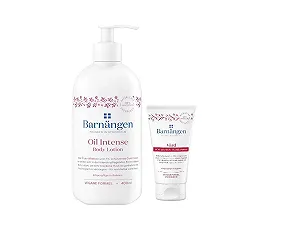 Лосьон для тела Barnängen Oil Intense с Cold Cream, 400 мл и крем для рук Barnängen SOS Vard, 75 мл, для сухой и очень сухой кожи, веганская формула, дерматологически протестировано - Фото 1
