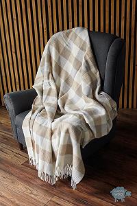 Одеяло Шерсть мериноса / Одеяло 100% шерсть мериноса - Шерстяное одеяло из овечьей шерсти мериноса 160 x 200 см (Персиковый) - Фото 1