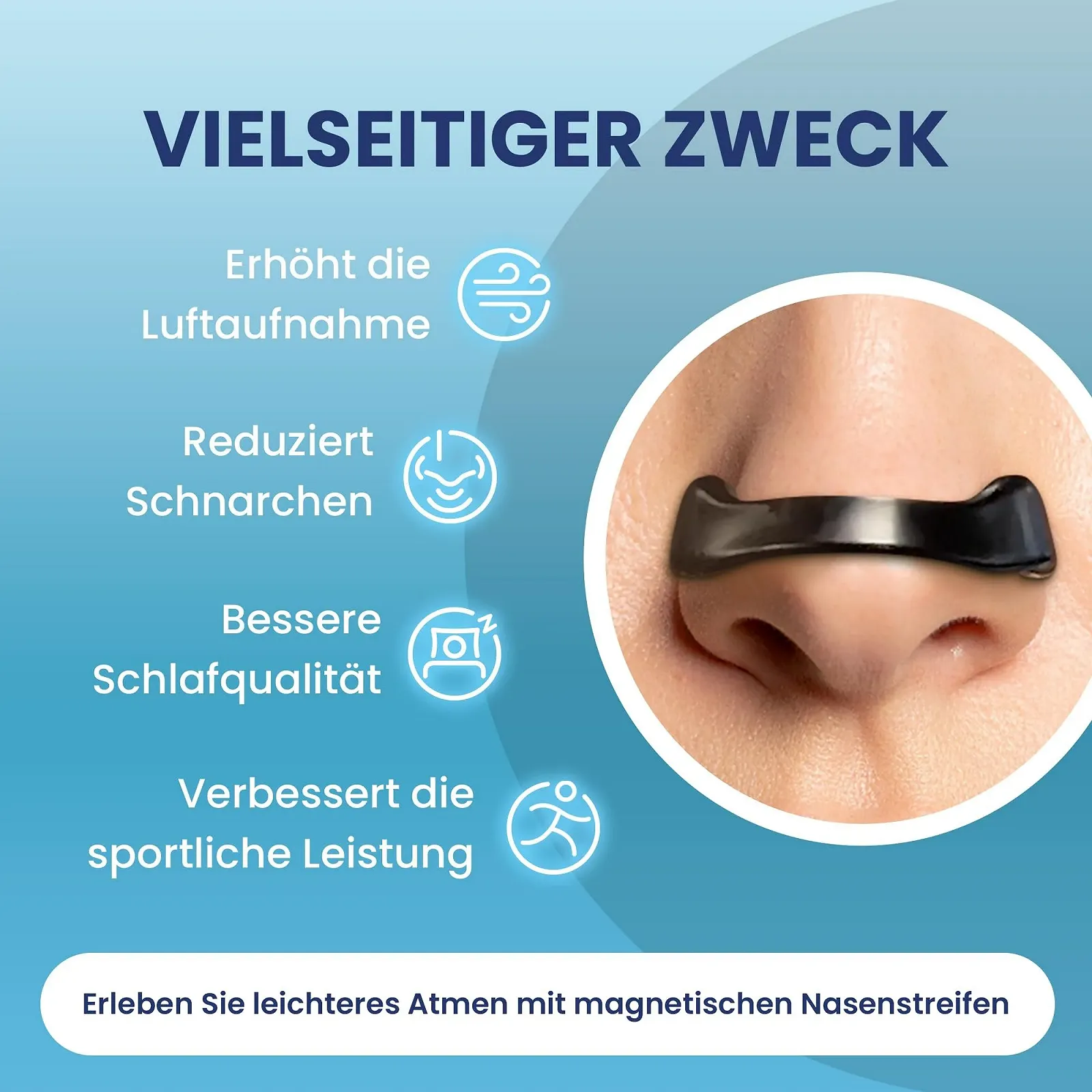 Полоски для носа Anew Breeze магнитные против храпа 2 шт Черный Один размер, фото №3 Полоски для носа Anew Breeze магнитные против храпа 2 шт Черный Один размер, фото №3