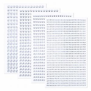 Самоклеящиеся блестящие камни 3/4/5/6 мм для украшения ногтей, макияжа, DIY, ручной работы 8 листов - Фото 1