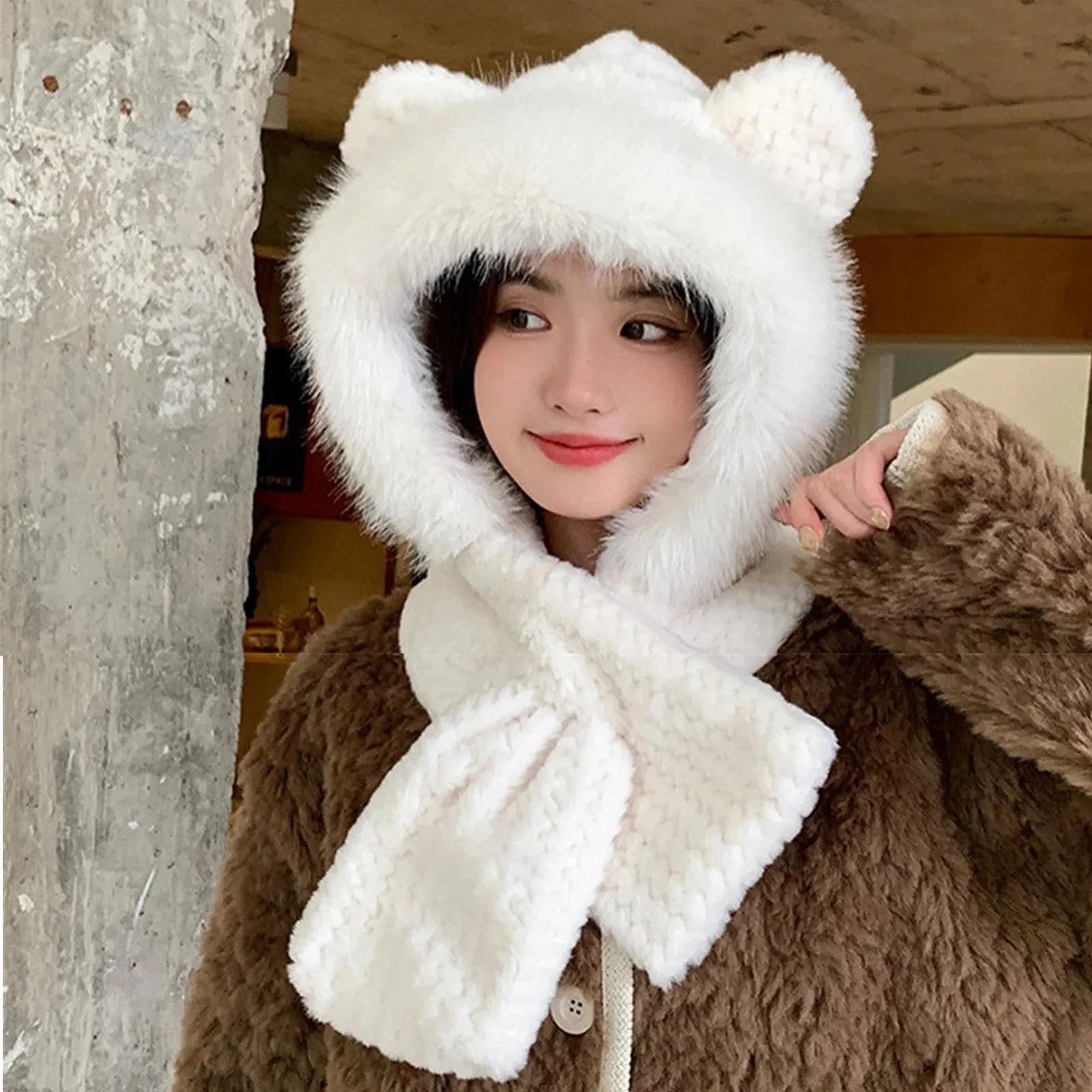 Шапка-вушанка Кролик Mbiyhgta Зимова, фото №2