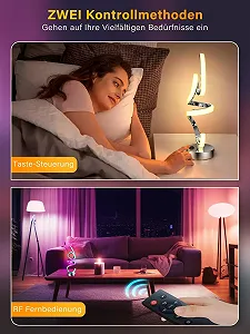 Настільна лампа LED Bedside Lamp RGB Dimmable Wireless Spiral Rechargeable synthetic.ua - Фото 1