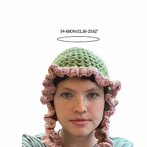 Модна в'язана шапка Ldabrye для дівчат, захисна - Фото 1