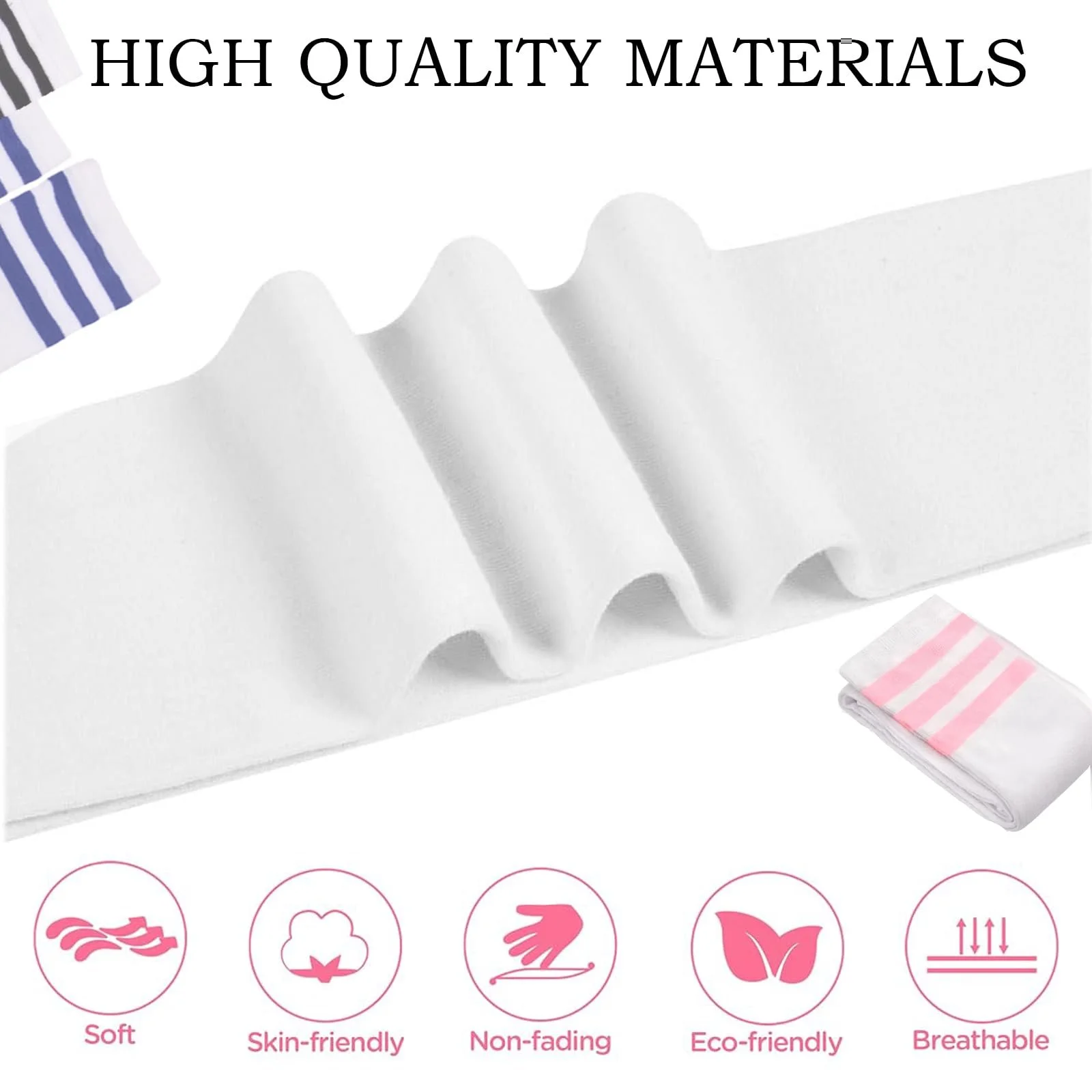 Високі шкарпетки до стегон (3 пари), фото №4