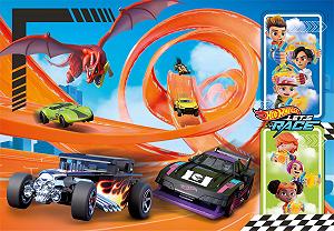 Пазл Clementoni Supercolor Hot Wheels 25776 104 детали 48.5 x 33.5 см от 6 лет synthetic.ua - Фото 1