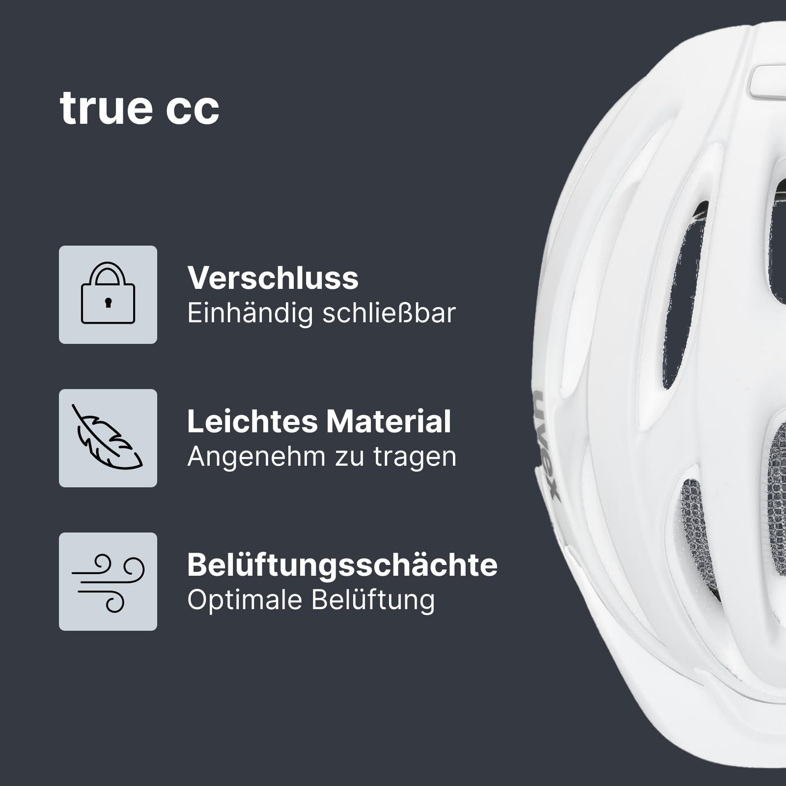 Шолом Uvex True cc, універсальний, для жінок, регульований, можливість встановлення LED підсвічування, фото №3