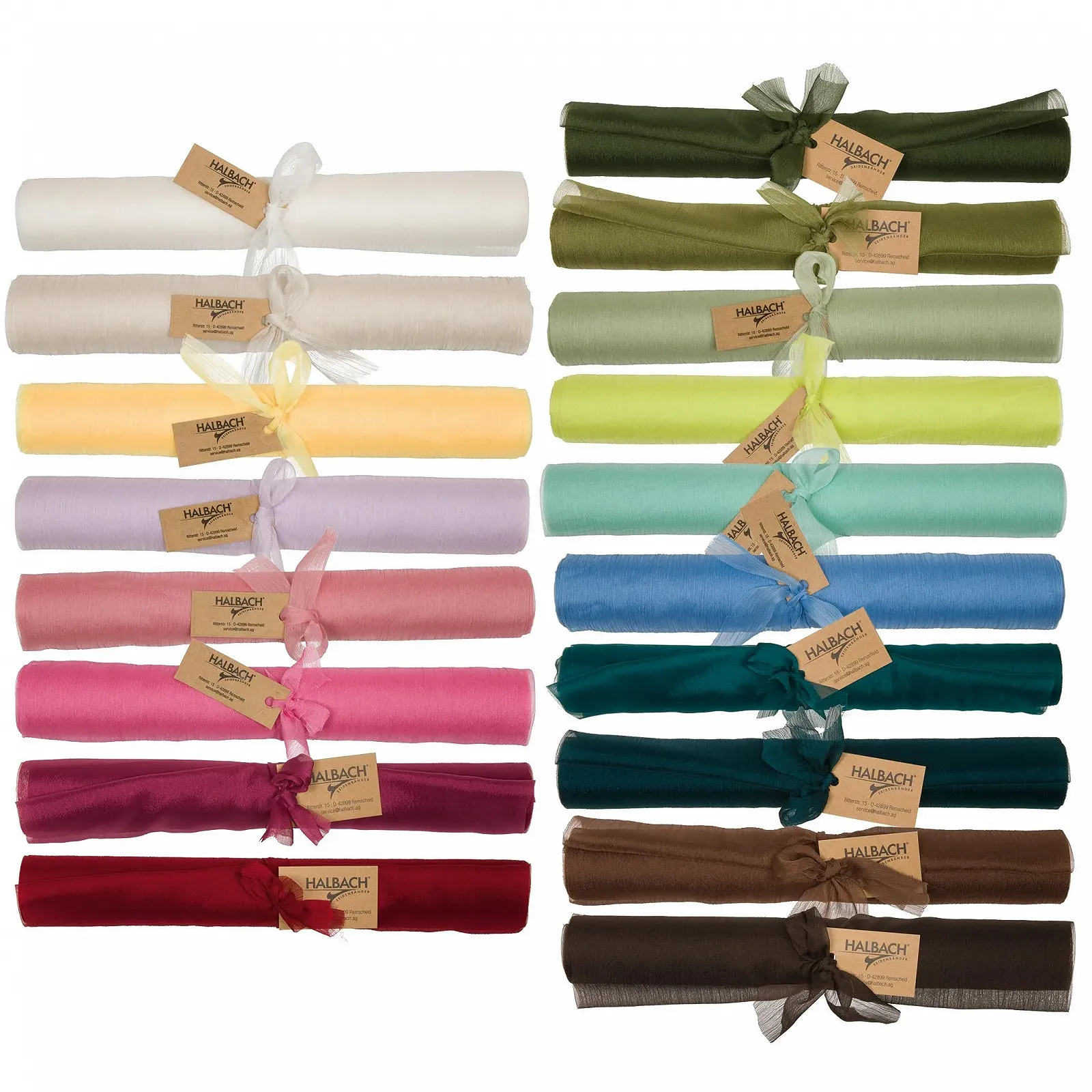 Ранер Halbach Seidenbänder Premium Chiffon 28 см x 3 м Світло-жовта, фото №4