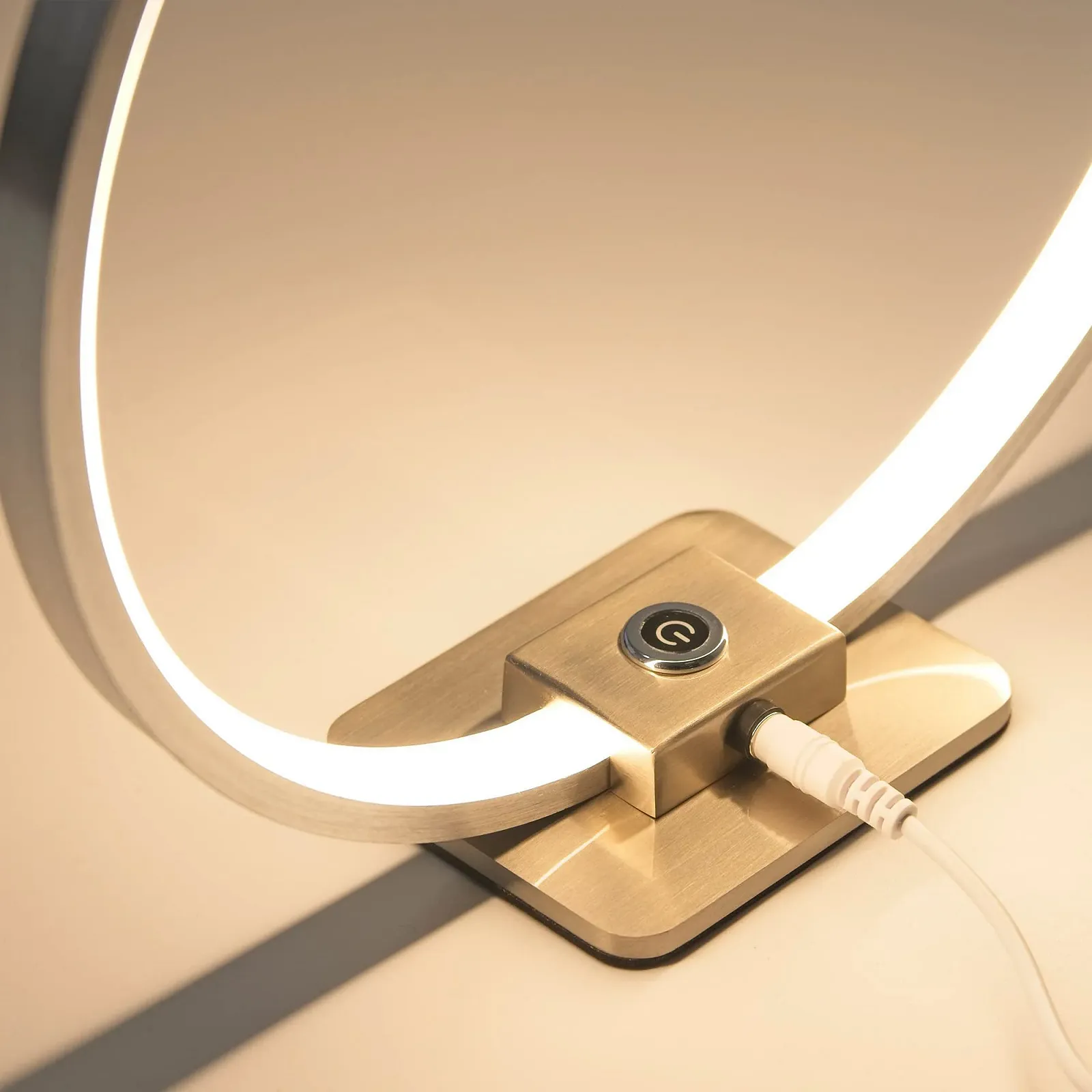 Настільна лампа VBLED Decorative Ring Shape LED 28 см 8 W 3000 K 430 lm Алюміній Срібляста, фото №3