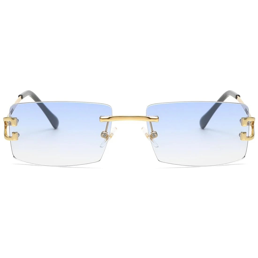 Легкі сонцезахисні окуляри Kachawoo для вуличних селфі, модні безрамкові металеві для жінок та чоловіків, фото №2