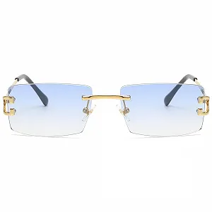 Легкие очки Kachawoo для уличных селфи, модные безрамочные металлические для женщин и мужчин. synthetic.ua - Фото 1