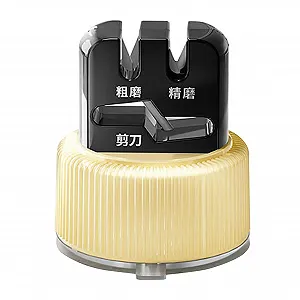 Точило для ножиць та ножів на присосці вольфрамова та керамічна 3 положення портативна - Фото 1