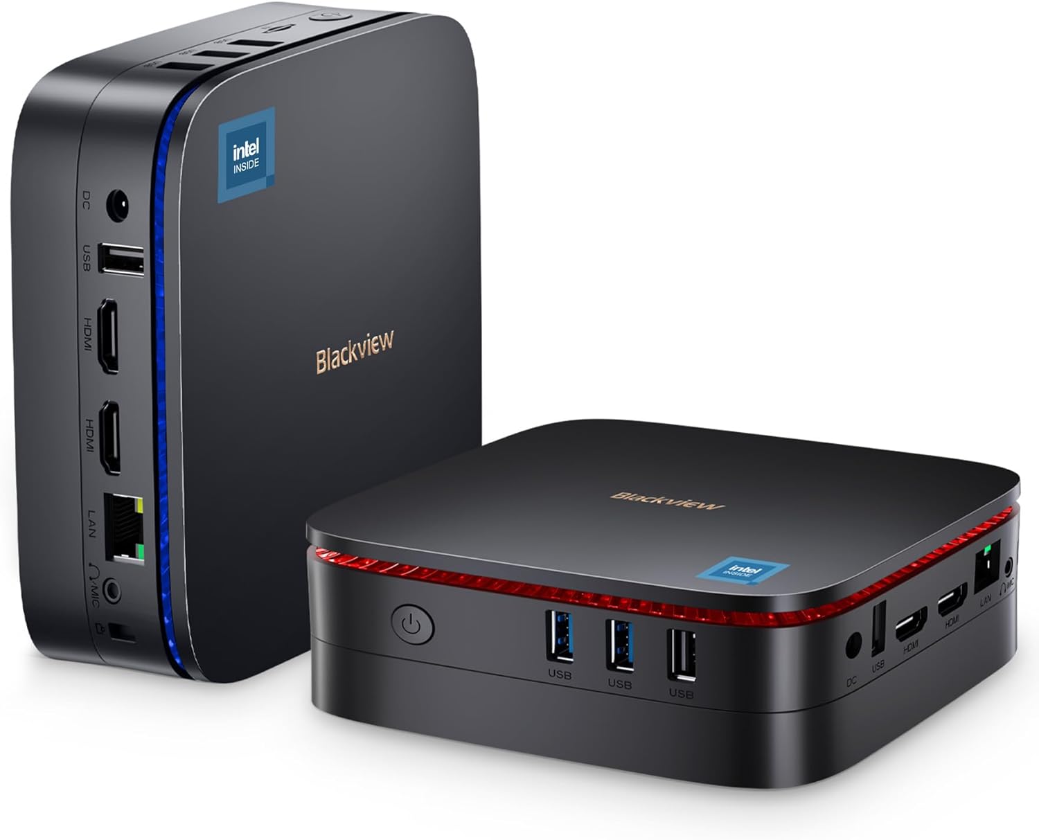 Міні ПК Blackview MP60 / Intel Celeron N5095 / RAM 16GB / SSD 512GB / 2 x HDMI / LAN / Wi-Fi 5 / Bluetooth 4.2 / Windows 11 / Чорний, фото №1