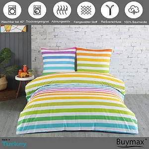Постільна білизна Buymax Renforcé Cotton 135 x 200 см, двокомпонентний набір, покривало на ковдру з 1 наволочкою 80 x 80 см synthetic.ua - Фото 1