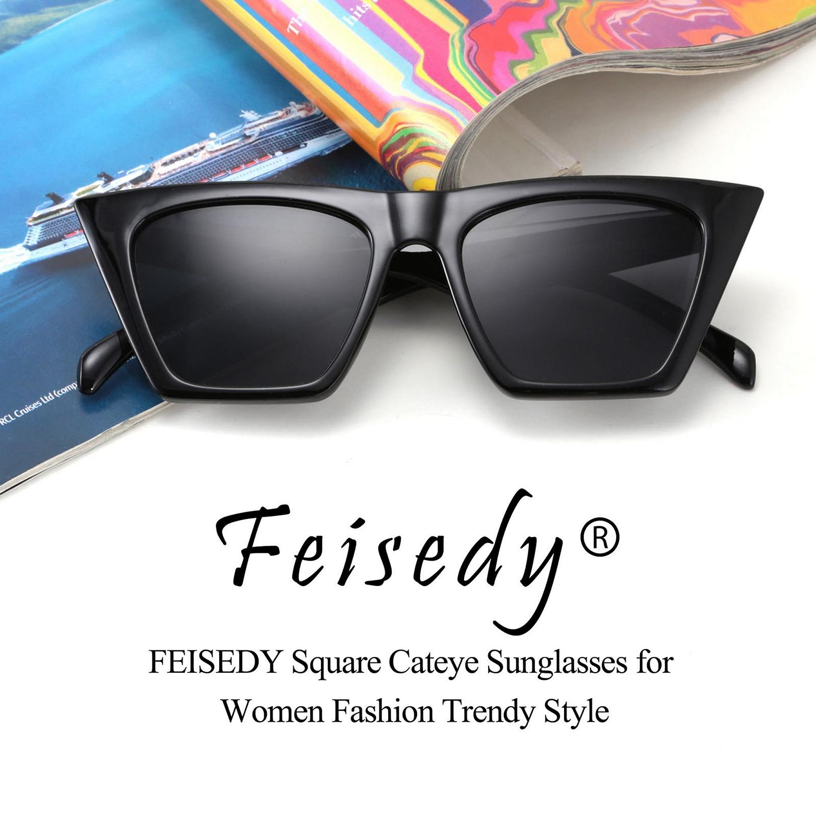 Сонцезахисні окуляри Котяче око FEISEDY Квадратні Маленькі B2473, фото №10